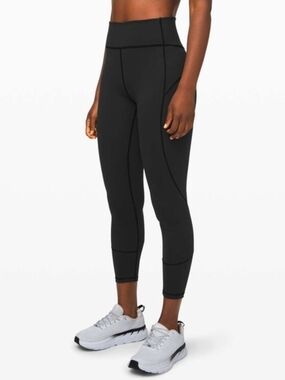 Lululemon In Movement Everlux 25" Tight In Navy Blue Size 2